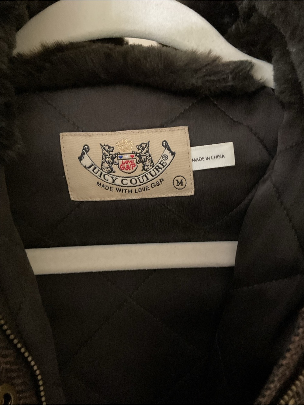 Juicy Couture Dark Brown Faux Fur Hooded Bomber Jacket - Picture 4 of 9